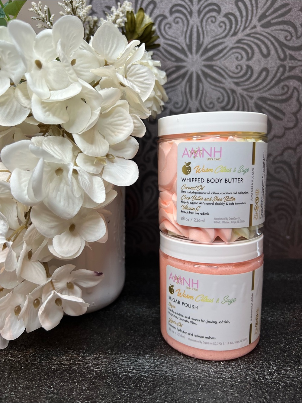 Warm Citrus & Sage Whipped Body Butter & Body Scrub set